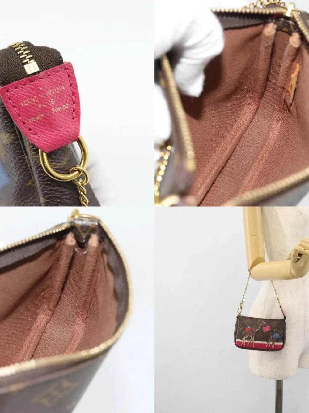 LOUIS VUITTON Monogram Giraffe Mini Pochette Pouch M62087 LV Auth 181445V